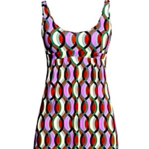 Authentic made /Spain brand name SIYU rare dress Colorful Geometric Maxi size L